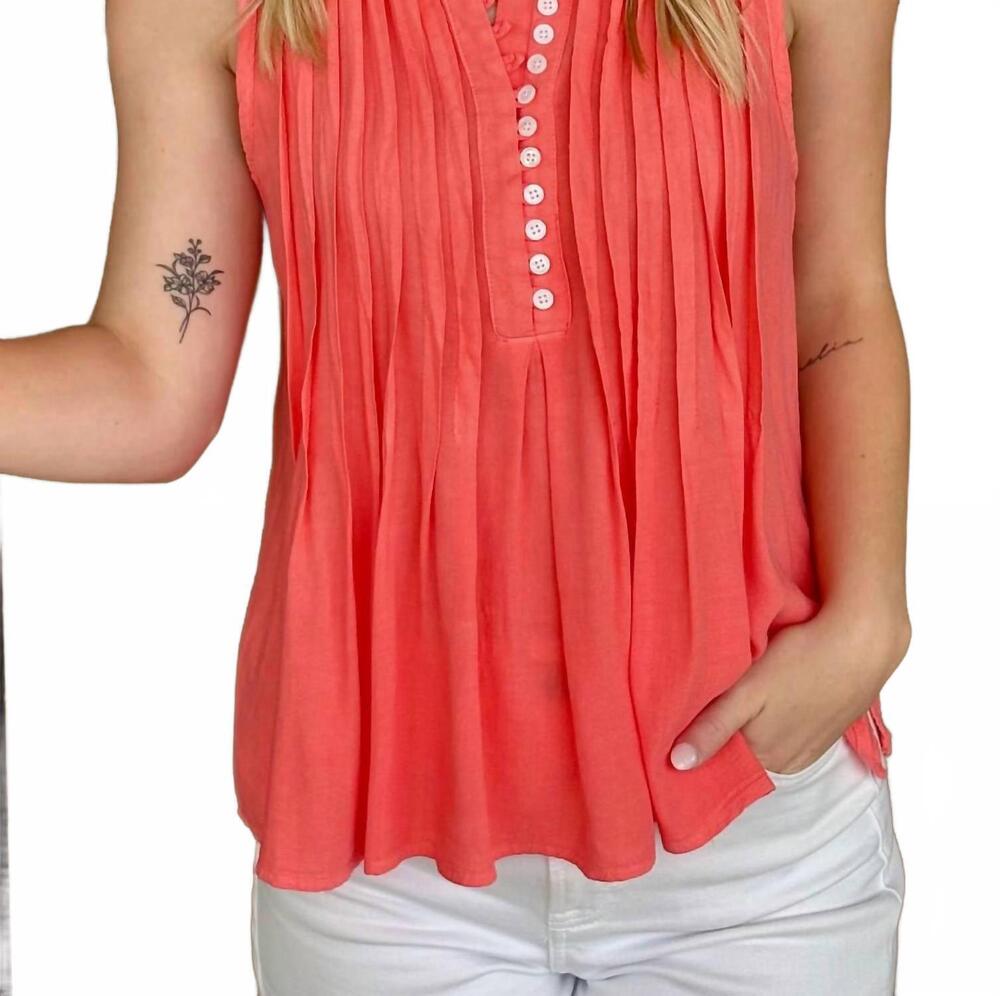 NEW DEAR JOHN DENIM myron top in coral